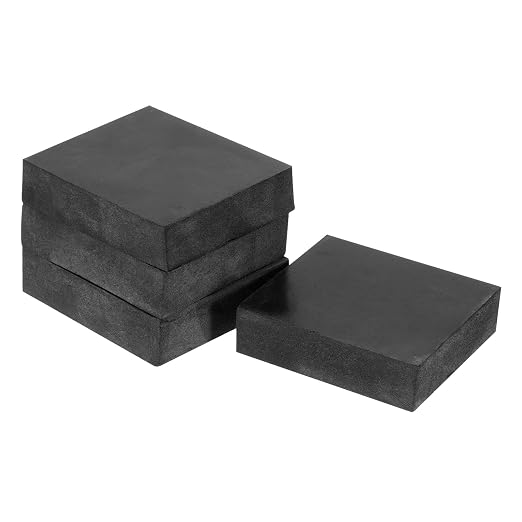 M METERXITY 4-Pack Rubber Anti Vibration Pads 2" Non-Slip Square Vibration by MMETERXITY
