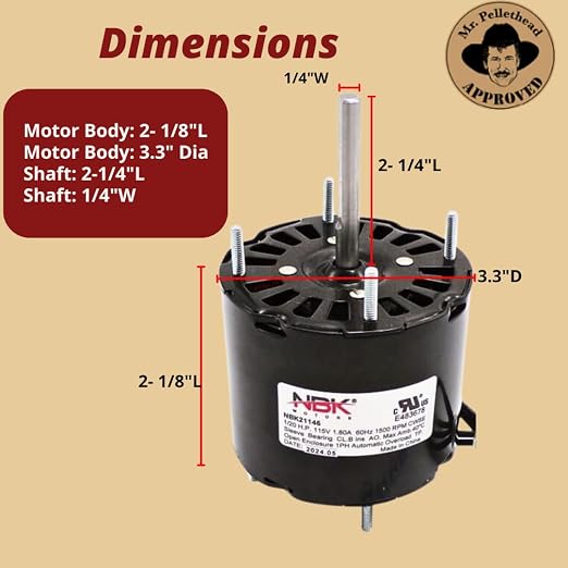 D120 Multi-Functional 1/70 HP, 1500RPM Air Over Fan Motor - Image 3