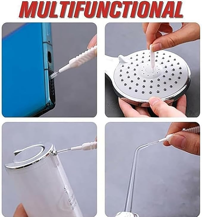 Multifunctional Shower Cleaning Tools Shower Cleaning Brush,2025 Upgrade Shower Head Cleaning Brush for Small Hole with Storage Boxes for Household Bathroom. (10 Pack)