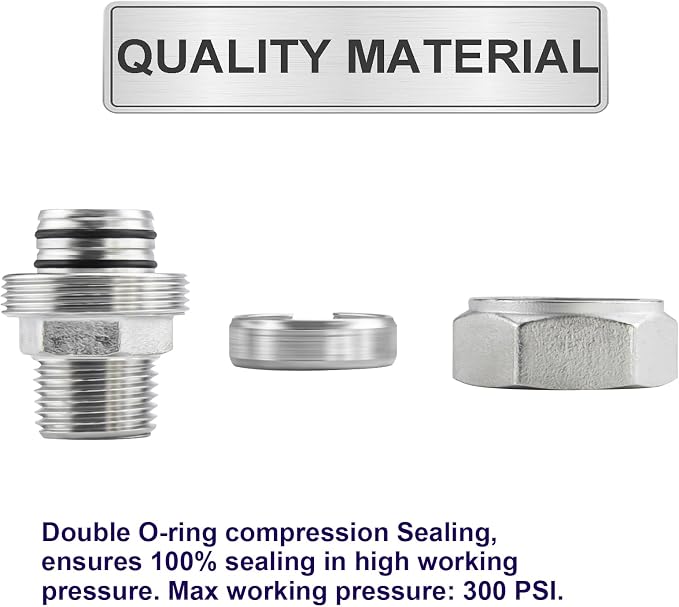 Jingzan Straight Air Piping Fitting, 3/4"Piping x 1/2"Male NPT Adapter - Image 4