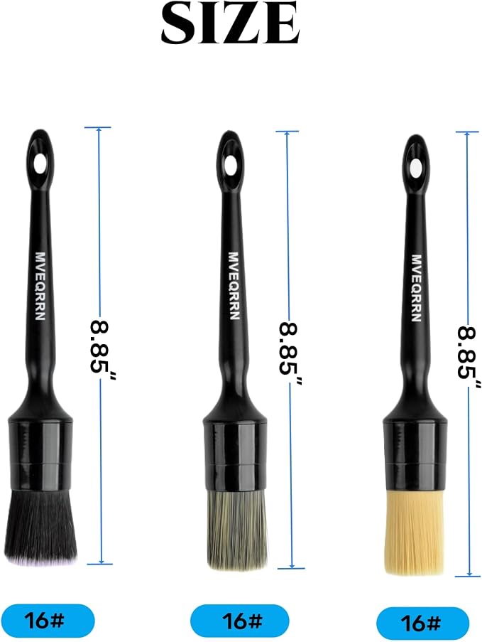 3pcs Car Detailing Brush Set-1pcs Boars Hair Car Detailing Brushes, Leather - Image 2