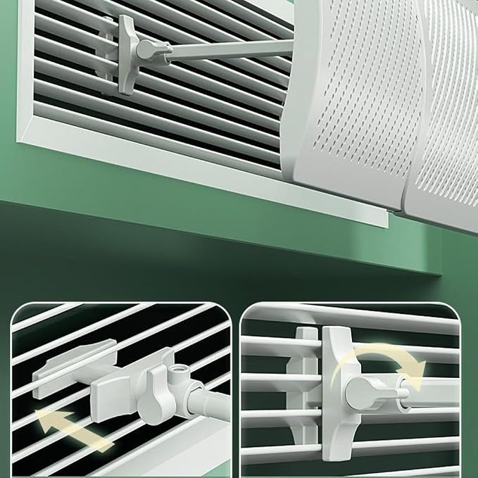 Air r Vent r, 51-120cm PP White Anti-Direct Blowing AC Air r, Air Outlet Duct - Image 6