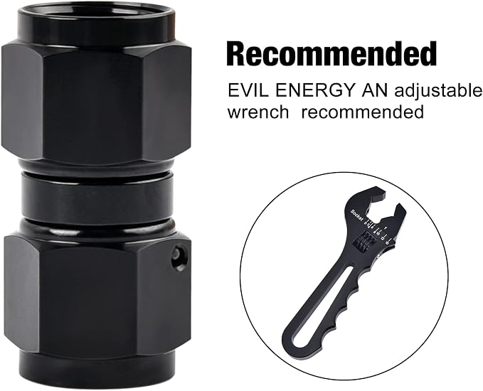 EVIL ENERGY 8AN Female to 8AN Female Straight Swivel Coupler Union Fitting - Image 4