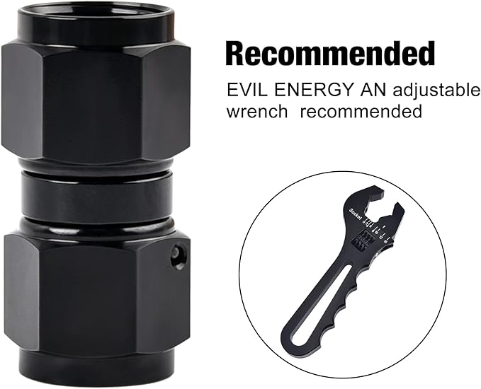 EVIL ENERGY 10AN Female to 10AN Female Straight Swivel Coupler Union Fitting - Image 4