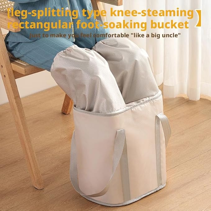 Portable Foot Spa Bath Bucket - 3-in-1 Steaming, Soaking & Fumigation with 4 Support Rods & 4-Layer Heat Lock,Tub Foldable Water Bucket for Travel，The Ideal for her, mom, and Girlfriend