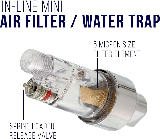 Master Airbrush In-Line Mini Air Filter Water Trap - Image 3