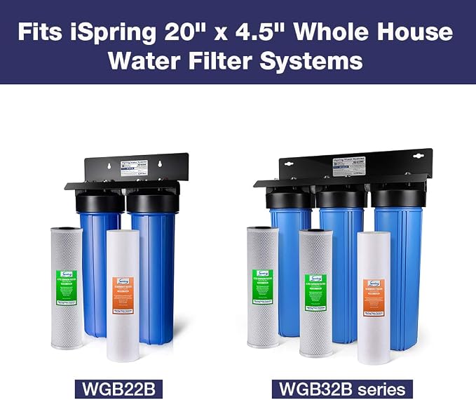 iSpring FP220BX2 High Capacity x 4.5” Water Replacement Cartridges Sediment - Image 4