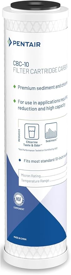 Pentair Pentek CBC-10 Under-the-Counter Carbon Water Filter, Carbon Block by PENTAIRPENTEK
