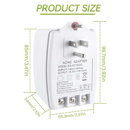 16.5V 1810mA Plug in Thermostat and Doorbell Transformer 16.5 Volt Transformer - Image 2