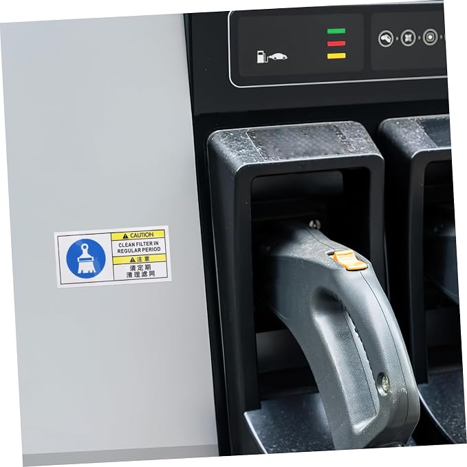 Filter Cleaning Reminder Sticker Industrial Equipment Maintenance Notice Decal - Image 9