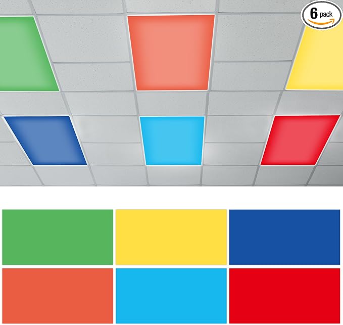 QOUBAI 6 Pcs Fluorescent Light Covers by QOUBAI