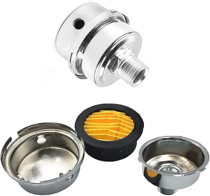 2 PACK Air Compressor Silencer Filter, Metal Air Compressor Intake Filter Sound - Image 2