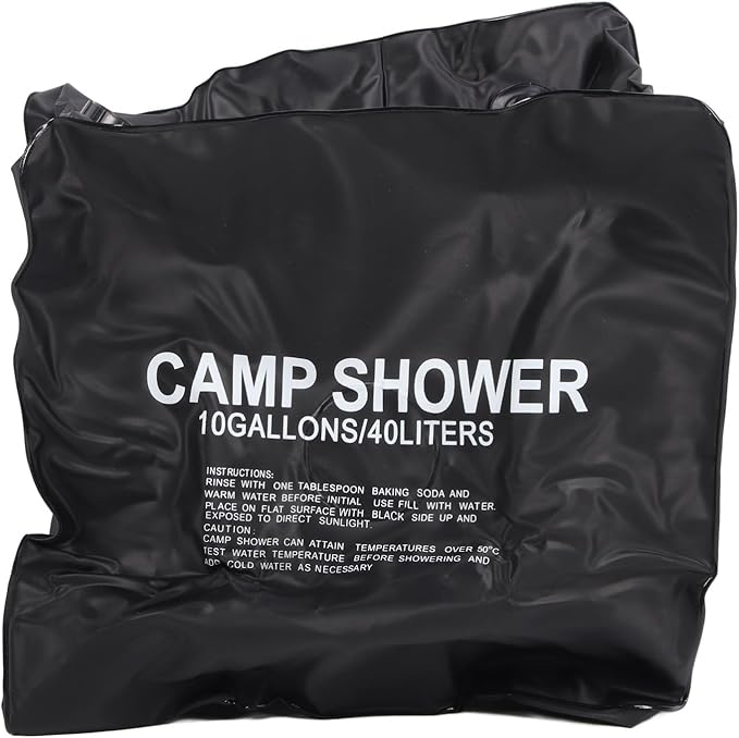 Solar Shower 40L, Portable Cam Shower with vable Hose, Thickened l for oor Hiking Beach Swimming T, Solar Heating with Rope Included