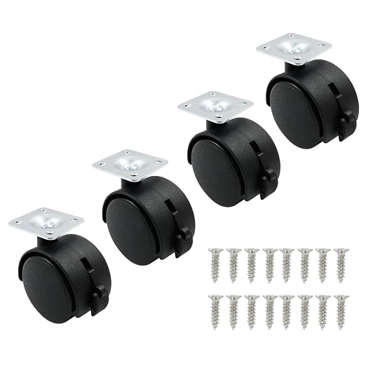 4pcs 2 Inch Swivel Caster Wheels, Heavy Duty Swivel Plate Casters Wheel - Image 5