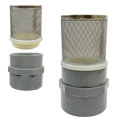DN15 inch stainless steel filter cover connected to 1/2" grey pvc filter DN15 by Cotonlake
