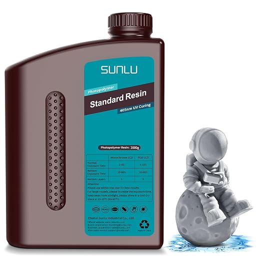 SUNLU 3D Printer Resin 2kg, Fast Curing Standard 3D Resin by SUNLU