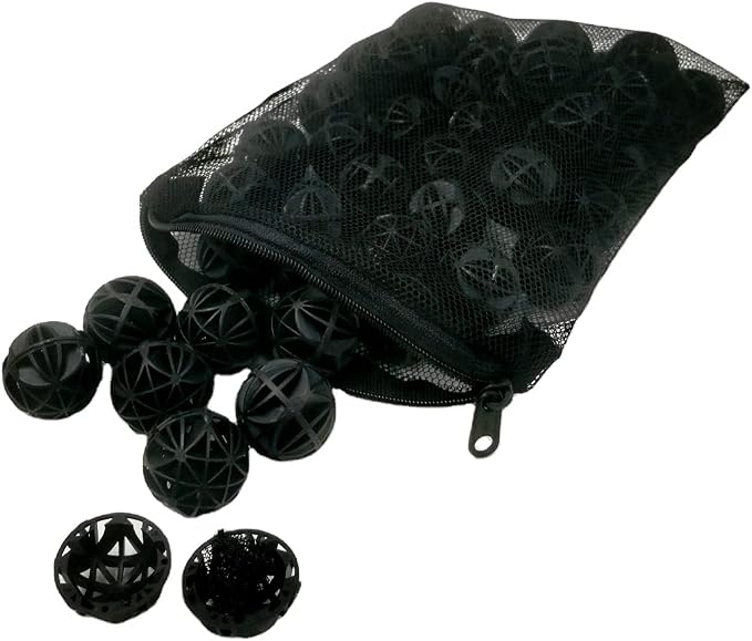 CNZ® 50pcs Black Aquarium Fish Tank Filter Bio-Balls Filtration Media by CNZ