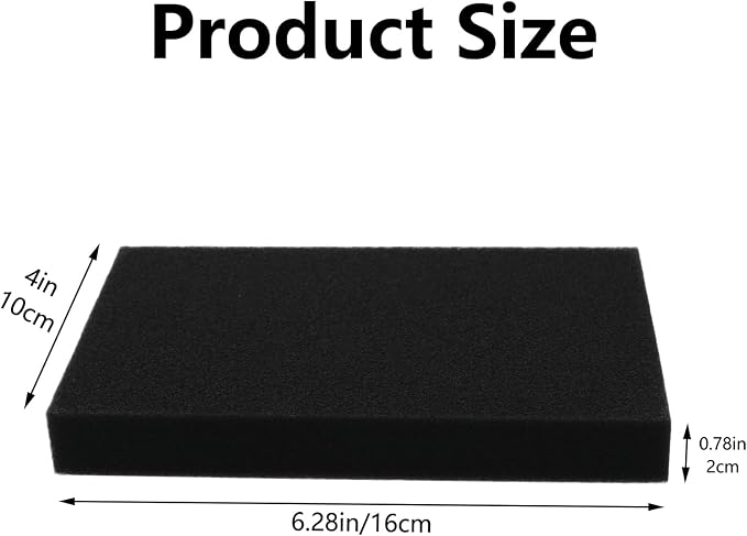 6PCS Aquarium Biofiltration Sponge 6.28x4x0.78 inches Fish Tank Filtration - Image 2