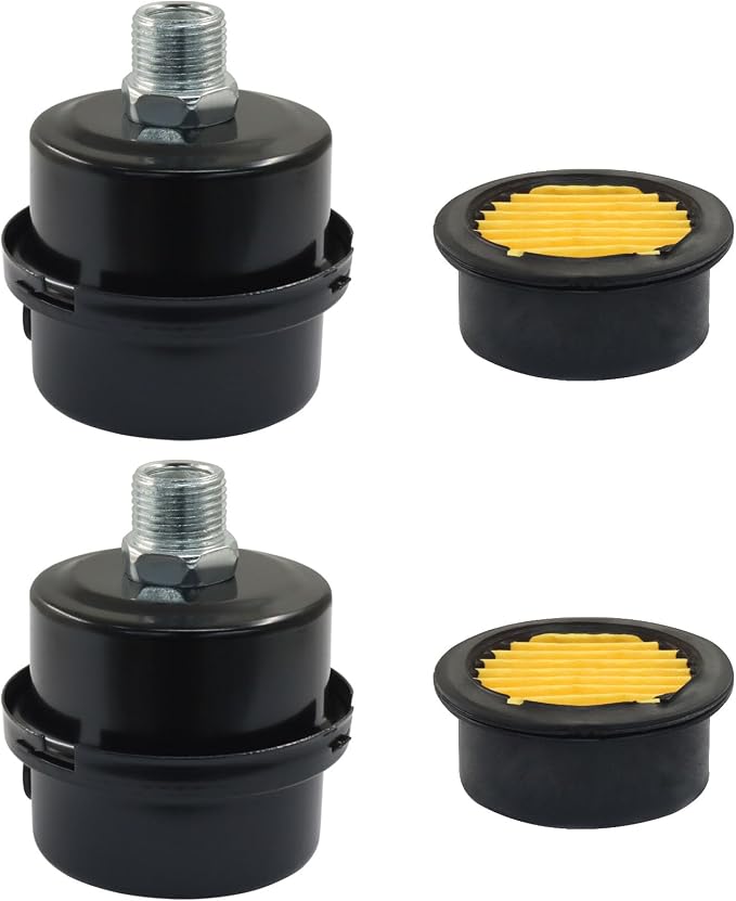 2 Pcs Air Compressor Silencer, 3/8" Thread Air Compressor Intake Filter 16mm by Unknown
