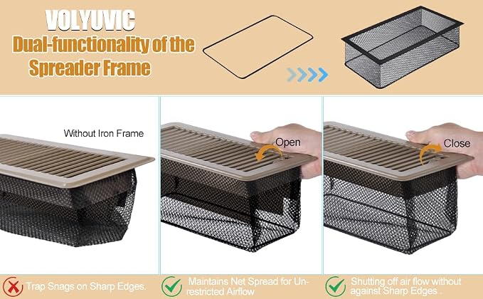 Floor Register Trap 4 x 10 Inch, Upgraded Floor Vent Filter Net Catches Toys - Image 6