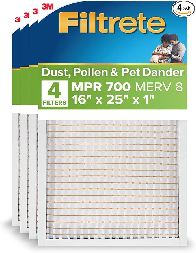 Filtrete 16x25x1 AC Furnace Air Filter, MERV 8, MPR 700, Tough on Pollen by Filtrete