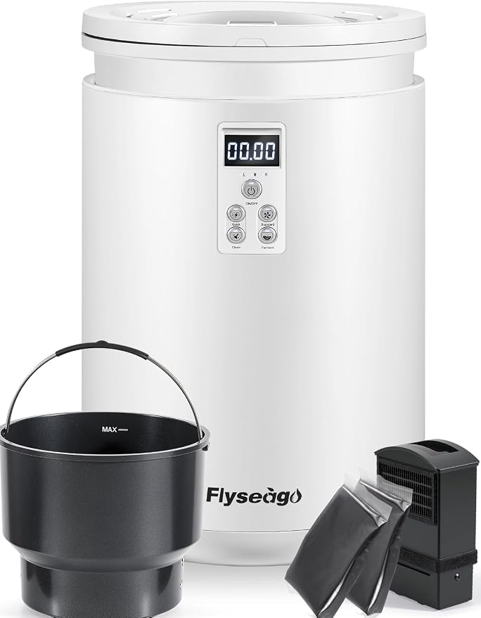 Electric Composter for Kitchen Smart Odorless Countertop Compost Bin Machine by Flyseago