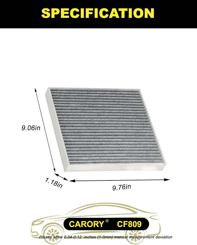 CARORY Cabin Air Filter w/Activated Carbon - Image 2