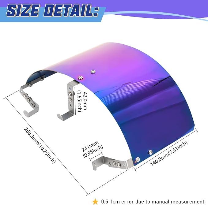 PTNHZ Universal Stainless Steel Air Intake Filter Cover Heat Shield Fits - Image 6