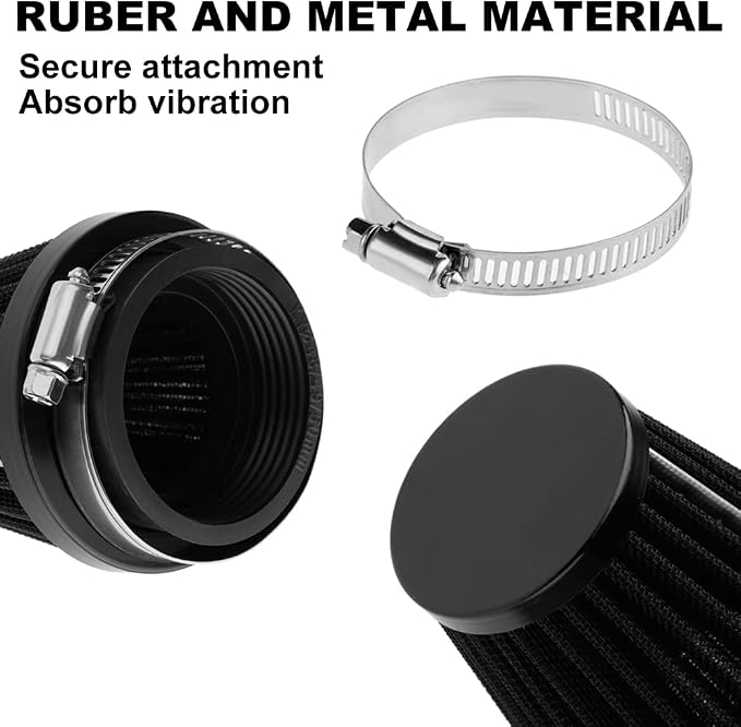 Mtsooning 48mm Motorcycle Air Filter, Clamp-on Intake Pod Cleaner Filter - Image 7