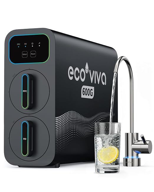 E6 600GPD Compact Space-Saving Under Sink RO Water Filter, Reverse Osmosis by ECOVIVAWATER