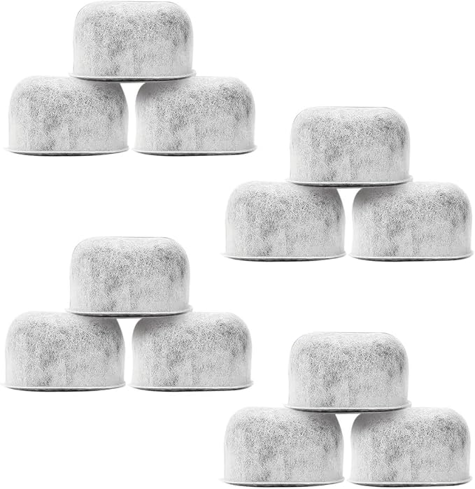 Pack of 12 Replacement Charcoal Water Filters by BRENSTEN