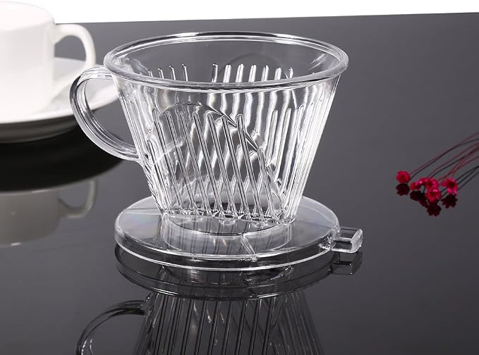 GLOGLOW Coffee Filter Transparent Reusable Coffee Filter, Cone Shape, - Image 5