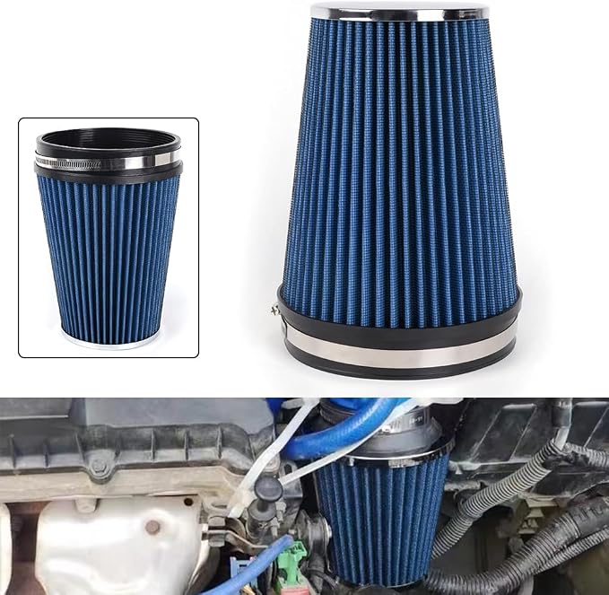 MUGE RACING 6" 152 mm High Flow Inlet Air Filter, Air Intake Cone Filter - Image 7