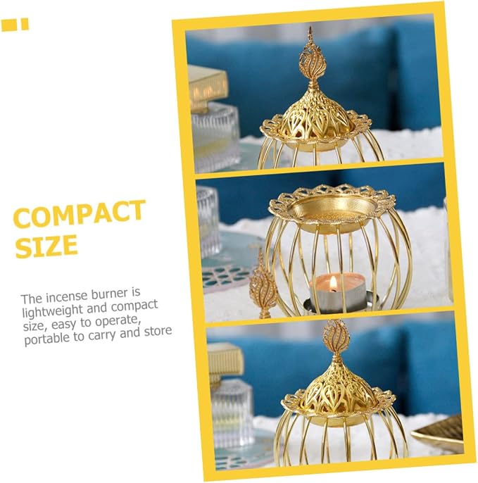 PRETYZOOM Iron Incense Burner Elegant Aroma Stove - Image 5
