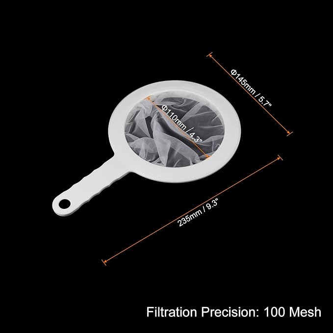 PATIKIL 9"x6" Food Filter Strainer, 100 Mesh, Polypropylene - Image 2