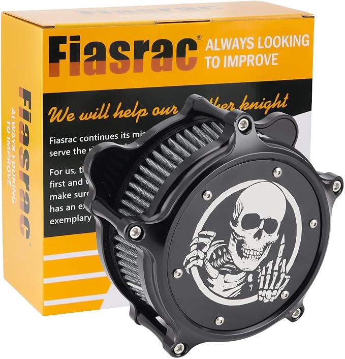 Air Filter Intake Filter System Kit Cnc Cut Air Cleaner Chrome Filter Kit - Image 5