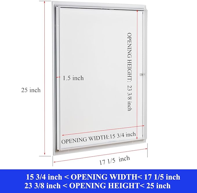 Access Door 16x24 Drywall Access Panel 2Pack Thickened 1mm for Drywall, Attic Door, Ceiling with Key (16X24 inch, Traditional, 2, AD16241MM-2P)