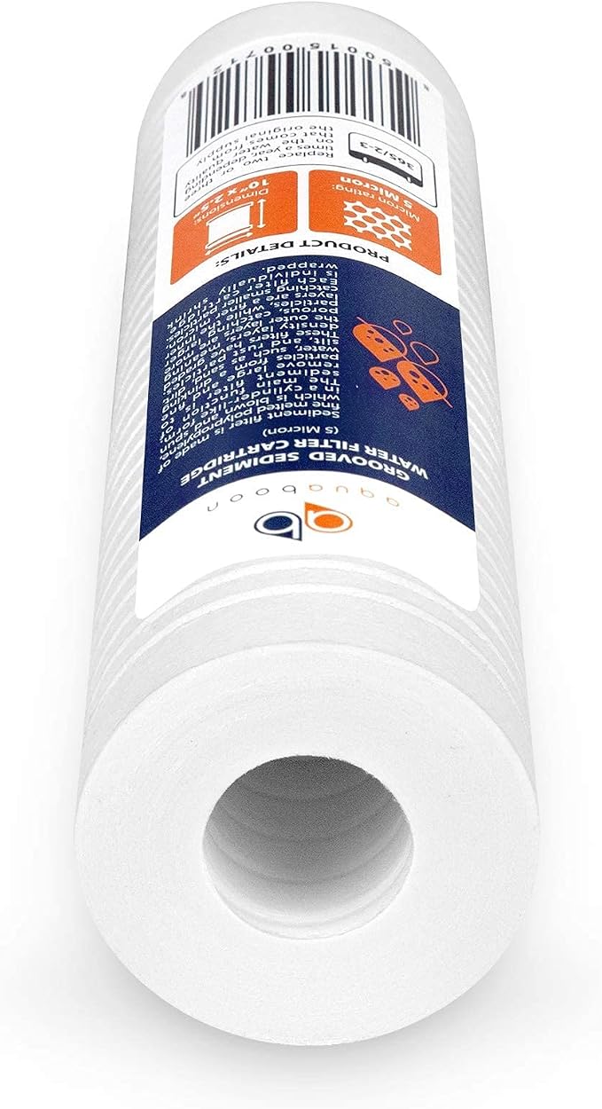Aquaboon 5 Micron 10 x 2.5 Grooved Sediment Water Filter Replacement - Image 6