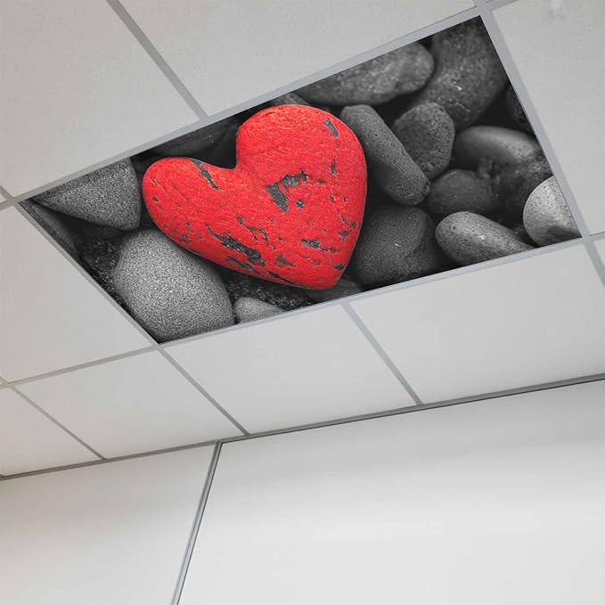 Fluorescent Light Covers for Ceiling Lights Love Heart Stone Magnetic Light by Home+L6