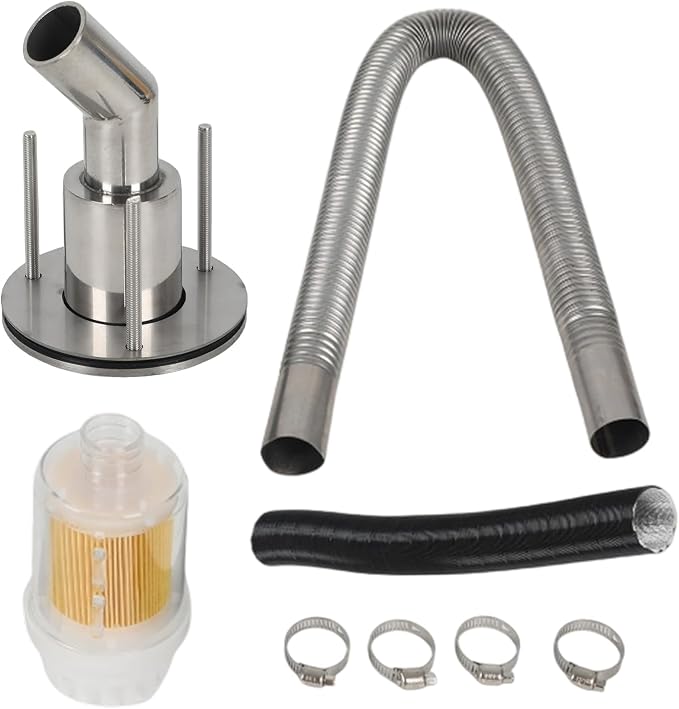 24mm Stainless Steel Exhaust Pipe Air Intake Filter and Pipe Double Wall by Unknown