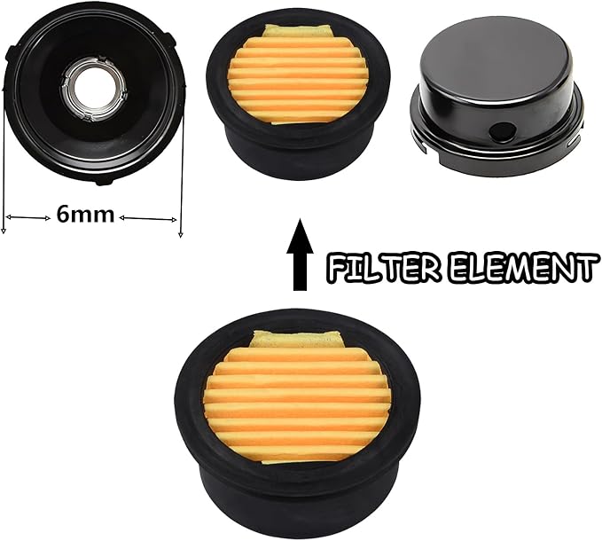 6Pcs Air Compressor Silencer Filter Elements, Air Compressor Intake Filter - Image 3