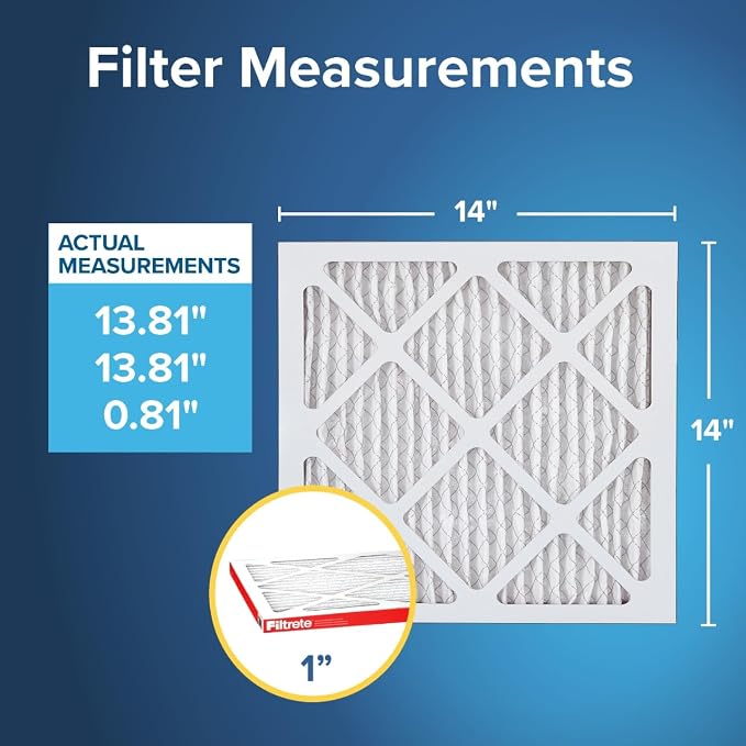 Filtrete 14x14x1 AC Furnace Air Filter, MERV 11, MPR 1000, Micro Allergen - Image 2