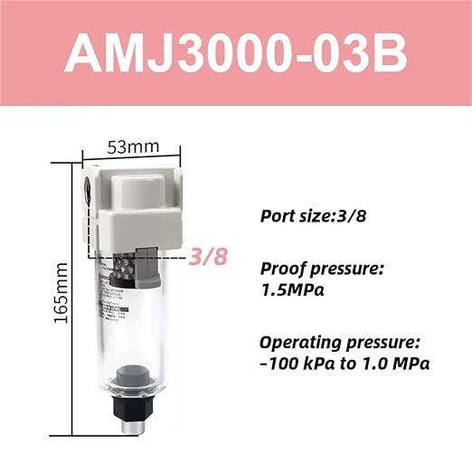 1pc Vacuum Water Droplet Separator Vacuum Pipeline Filter Negative Pressure - Image 2