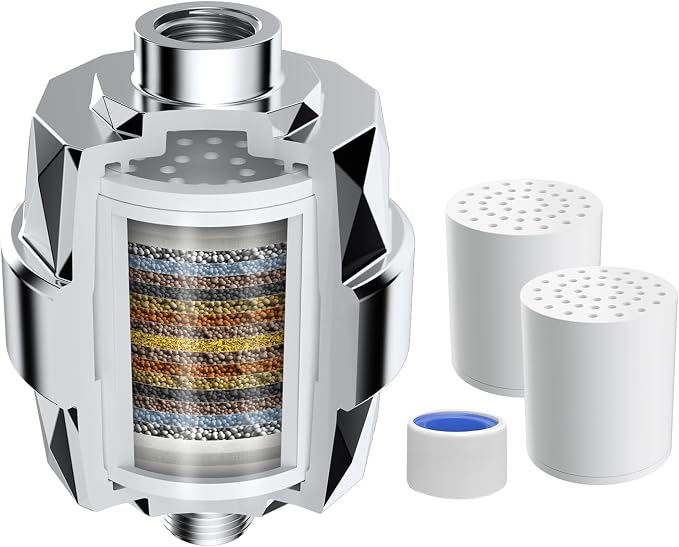 Hibbent Shower Filter for Hard Water, High Output Shower Head Filter to Remove by Hibbent