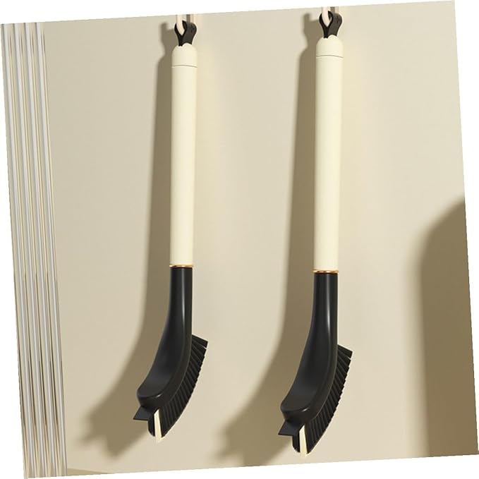 Mipcase 2Pcs Hard-bristled Crevice Cleaning Brush with Ergonomic Handle for Bathroom Window Tracks Kitchen Grooves and Stovetop Stains Detail Cleaner for Household Use