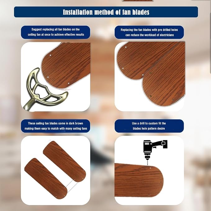 16 " Wooden Fan Blades - Image 2