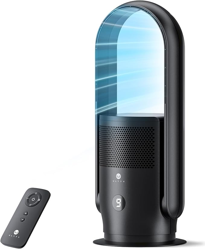 ULTTY Bladeless Tower Fan and Air Purifier Combo, Quiet Oscillating Fan by UULTTY