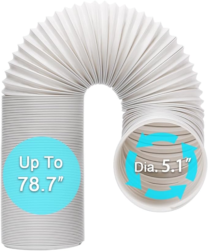 BEWAVE Portable Air Conditioner Hose, Portable Exhaust Vent Hose by BEWAVE