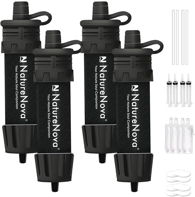 Mini Water Filter NatureNova Portable Emergency Water Filtration System Hiking by NatureNovaProducts