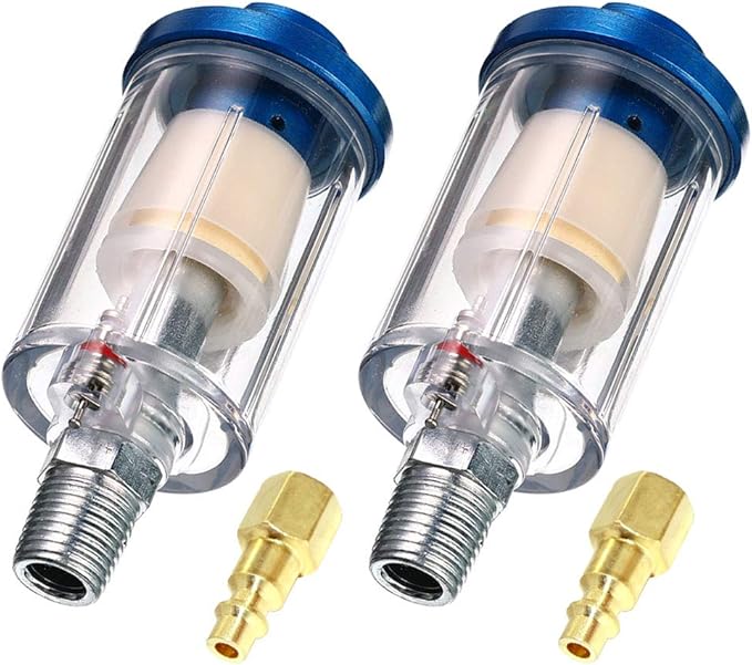 beduan Water Oil Separator Filter, 1/4" NPT Male and Female Thread Spray Gun by Beduan